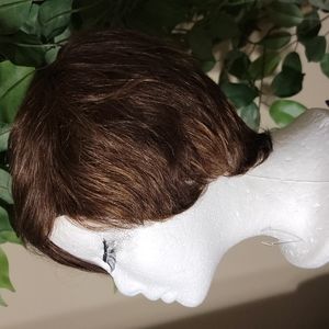 100% Human hair pixie wig. Color 4/30. New